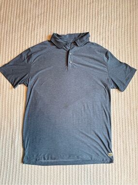 Men's Blue Gray Vuori Strato Texh Polo NWOT